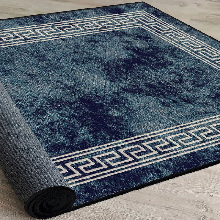 Conceptum Els2150 - Dark Blue Alfombra de Pasillo de Terciopelo 100x200 cm
